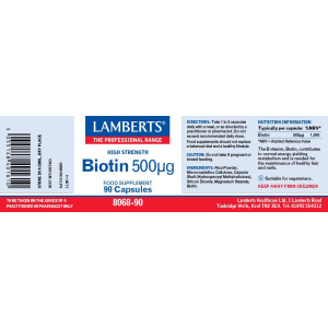 Lamberts - Biotin 500μg 90caps