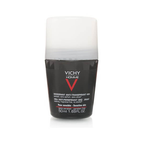 Vichy Homme Deodorant Sensitive Skin 48hr 50ml