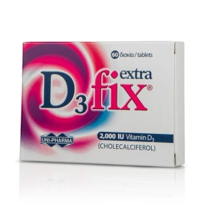 Unipharma D3 Fix Extra 2.000 IU Vitamin D3 60 Δισκία