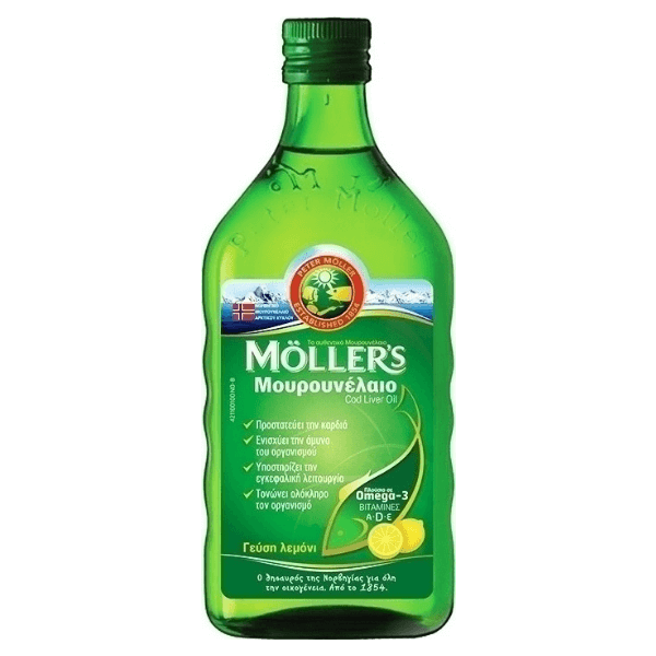 Moller's Cod Liver Oil Μουρουνέλαιο 250ml Λεμόνι