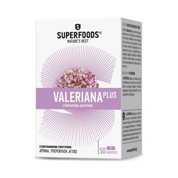 Superfoods Valeriana Plus, 50 κάψουλες