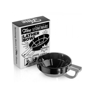 Fine Accoutrements - Porcelain Shaving Lather Bowl (Black Gray)
