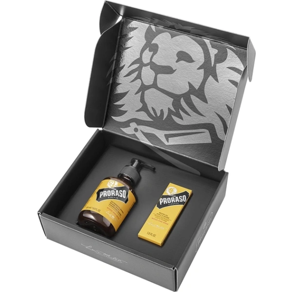 Proraso - Duo Pack Beard Gift Set Wood & Spice (Oil 30ml & Shampoo 200ml)