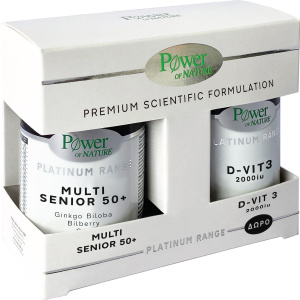 Power Of Nature - Premium Scientific Formulation Platinum Range Multi Senior 50+ 30caps & D-Vit3 2000IU 20caps
