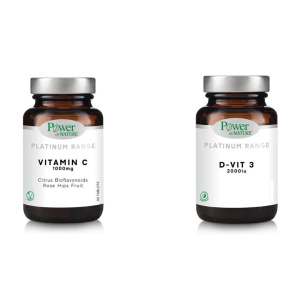 Power Of Nature - Platinum Range Vitamin C 1000mg 20tbs & Vit D3 2000iu 20tbs