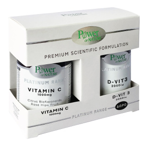 Power Of Nature - Platinum Range Vitamin C 1000mg 20tbs & Vit D3 2000iu 20tbs