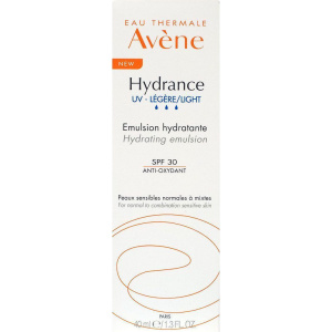 Avene Hydrance UV Light 24ωρο Ενυδατικό Γαλάκτωμα Προσώπου με SPF30 για Κανονικές/Μικτές Επιδερμίδες 40ml