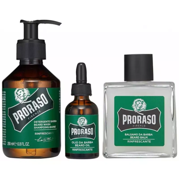 Proraso - Refreshing Beard Care Kit Eucalyptus (Shampoo 200ml, Balm 100ml, Λάδι 30ml)