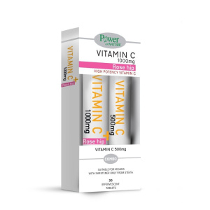 Power Of Nature - Vitamin C 1000mg Rose Hip Stevia 20tbs & Vitamin C 500mg 20tbs