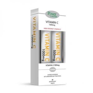 Power Of Nature - Vitamin C 1000mg Stevia 20tbs & Vitamin C 500mg 20tbs