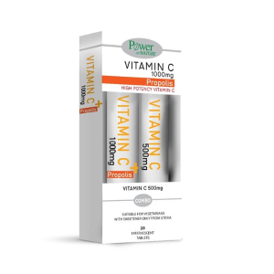 Power Of Nature - Vitamin C 1000mg Propolis Stevia 20tbs & Vitamin C 500mg 20tbs