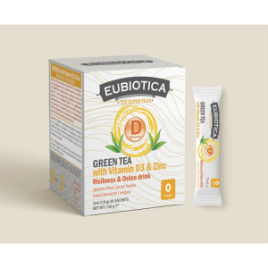Eubiotica Super Green Tea Vitamin D3 + Zinc - Πράσινο Τσάι με Βιταμίνη D3 και Ψευδάργυρο - 20 Φακελάκια