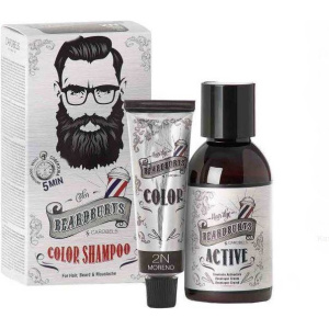 Beardburys Color Shampoo For Hair Beard + Moustache - Black 2N
