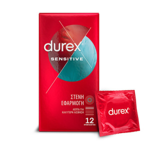 Durex Sensitive Στενή Εφαρμογή 12τμχ