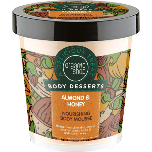 Organic Shop - Body Desserts Almond + Honey Nourishing Body Mousse 450ml