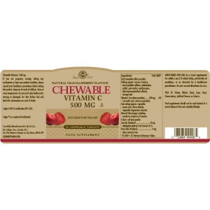 Solgar - Vitamin C 500mg Chewable Raspberry 90tabs